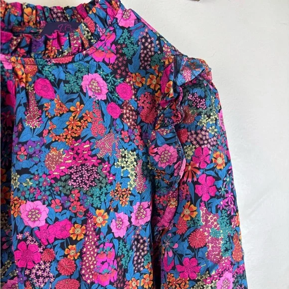J Crew Small Flutter-sleeve top in Liberty of London Floral Ciara print blouse - Picture 3 of 13